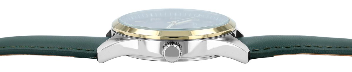 JUST WATCH Herenhorloge van echt leer JW20199 met leren band, 5ATM, Basic, Datum, Zakelijk