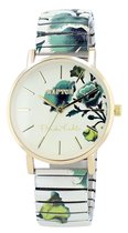 Raptor Herenhorloge siliconen Swag met echte leren band, 3 ATM, inclusief geschenkdoos