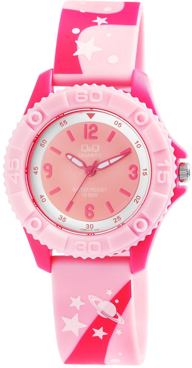QQ-model vq96j019-kinderhorloge-10 atm waterdicht-geschikt om mee te zwemmen-kleur roze-diameter 32 mm