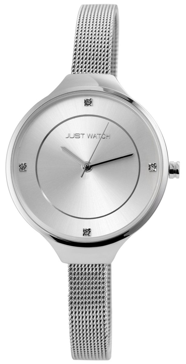 JUST WATCH dameshorloge roestvrij staal Evie met roestvrijstalen band, 3 ATM, inclusief geschenkdoos