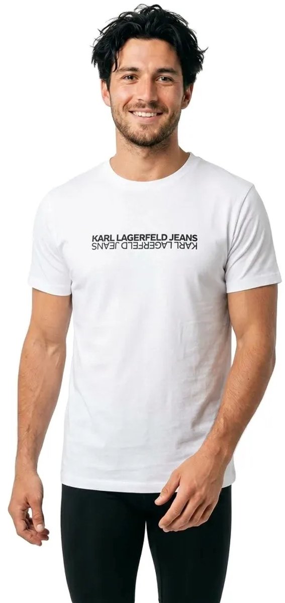 Karl Lagerfeld Jeans B1m17063 T-shirt Met Korte Mouwen Wit XL Man