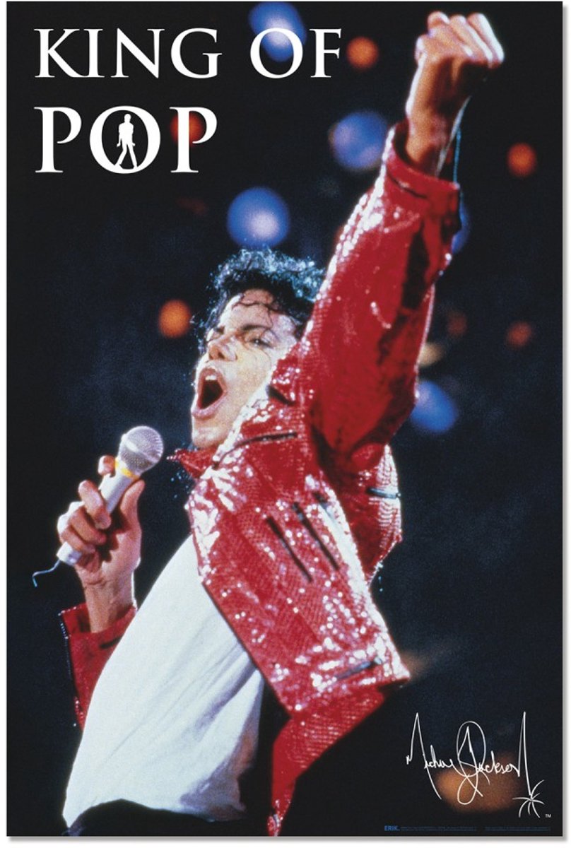 Grupo Erik Michael Jackson poster - King of Pop - muziek - Moonwalk - 61 x 91.5 cm multi