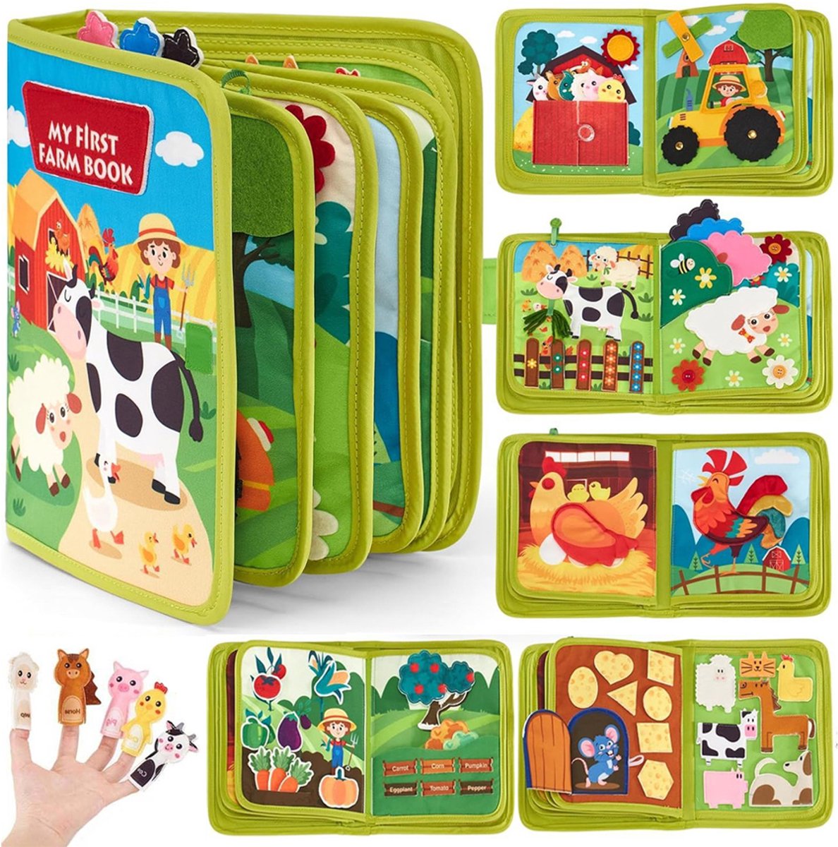 20-in-1 Rustig Boek Montessori-speelgoed - Busy Board voor peuters van 1-4 jaar - Verjaardagscadeaus - Educatief Leerspeelgoed - Vliegtuig reisspeelgoed voor peuters