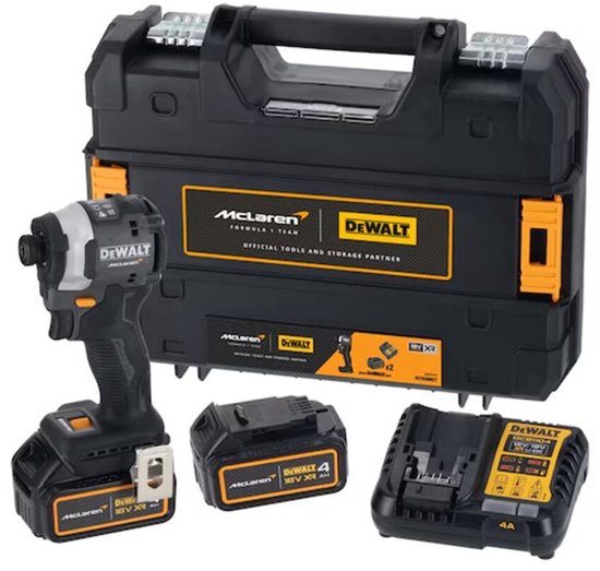 DEWALT DCF85MM2T-QW MCLAREN 18V XR Accu Slagschroevendraaier - Inclusief 2 Accu's en Lader in Koffer