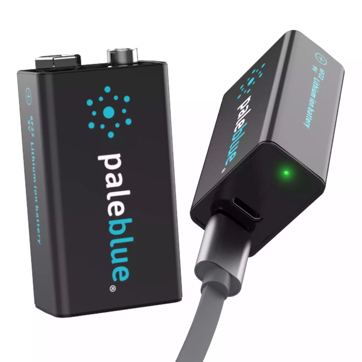 Paleblue 9V USB-C Oplaadbare Batterijen - Lithium-ion 9 volt batterij - 500 mAh - 4500 mWh - 2 stuks
