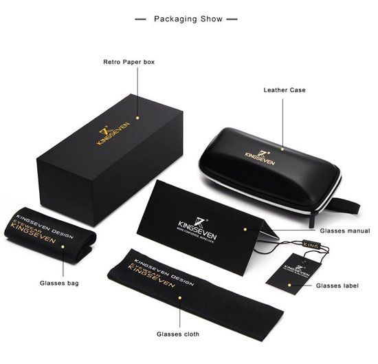 Kingseven Zonnebril - Model 7756 - Grijs Design Zonnebril - Heren Zonnebril — afbeelding 2