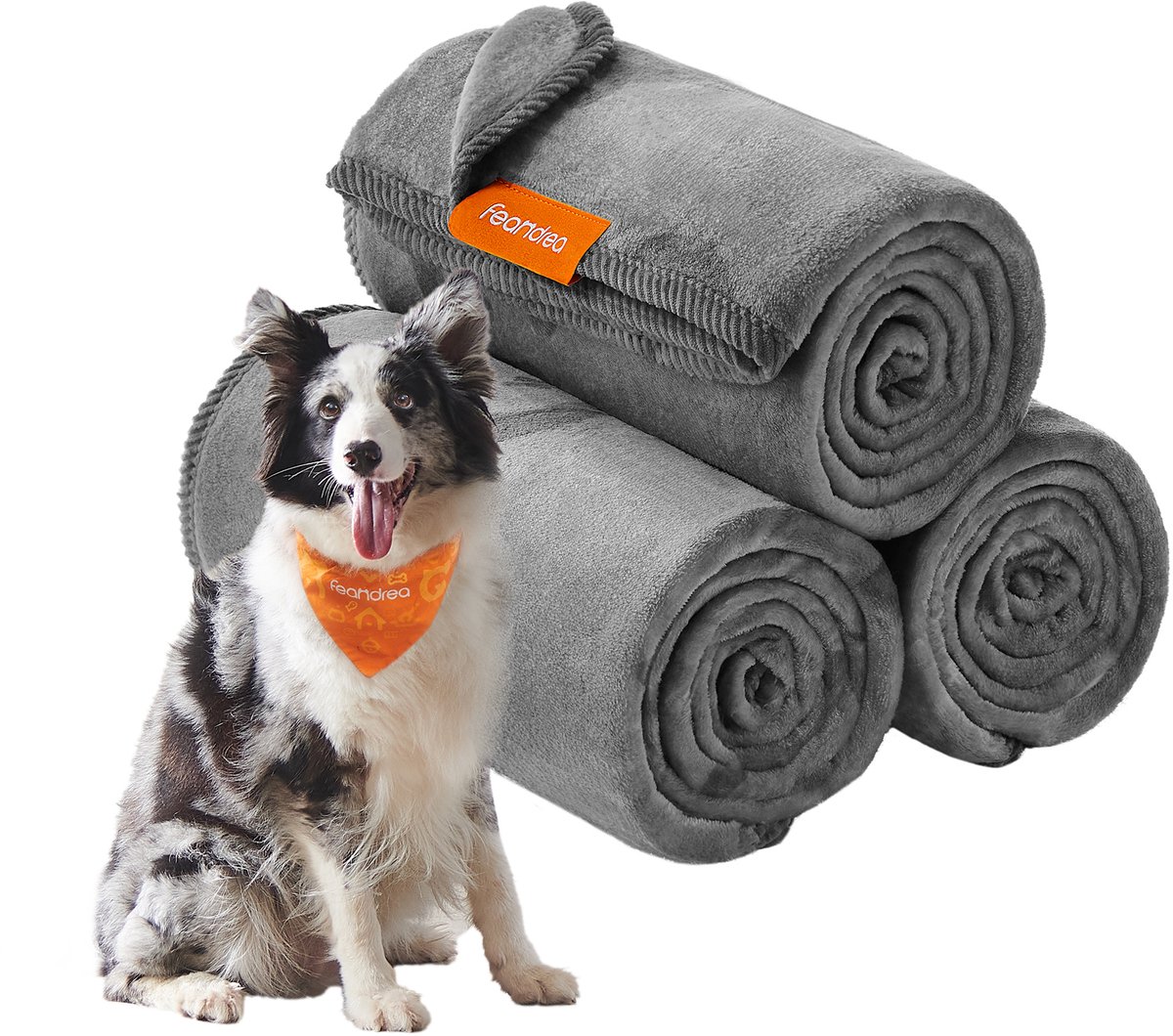 Feandrea - Hondendeken - Set van 3 - Wasbaar Flanellen Deken - Beschermt Bank - Voor Middelgrote en Grote Honden