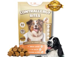 K9 Laboratories Contrallergy - Hotspot Hond - Hondensnoepjes - Gezonde Hondensnacks - Anti Jeuk Hond - Honden supplement - Bij Allergie, Overgevoeligheid, Jeuk - 60 stuks