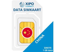 XIPO CONNECT - Data Simkaart China + 1GB Data - 365 Dagen geldig