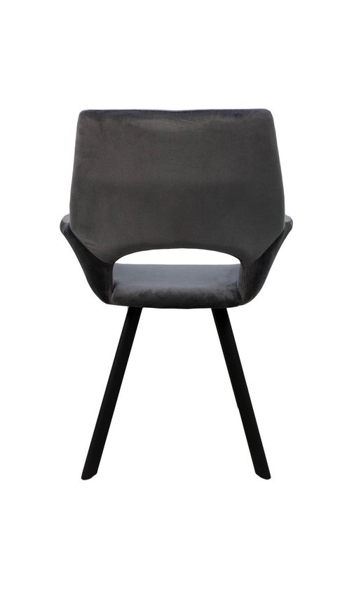 | HSM Collection Eetkamerstoel Seattle velours grijs fluweel grijze eetkamerstoel kopen | meubel deals.nl