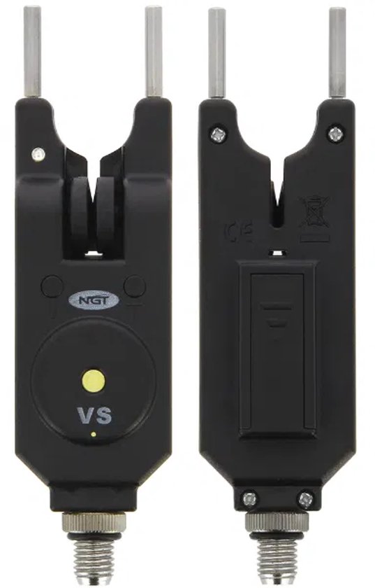 NGT Wireless Bite Alarm Set - 2 + 1 - Récepteur sans fil - Comprend des oreilles accrochées - Hauteur et volume réglables - Étanche - Zwart