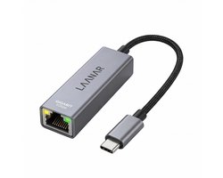 LAANAR® Ethernet Adapter USB C kabel - 1000Mbps - USB C naar Ethernet / Internet - Internet Adapter - Lan Netwerkadapter 1 Gbps Gigabit - RJ45 naar USB geschikt voor Windows/Mac/Laptop/MacBook/Surface Pro - Netwerk Dongle USB C