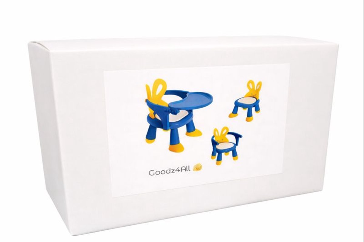 Goodz4All 3-in-1 Kinderstoel Meegroeistoel Babystoel Stoel Eetstoel Baby Kinderstoeltje voor Peuter met Afneembaar Blad en Leuningen thumbnail 5