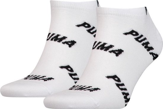 Puma - Dames - 2-Pack Sneaker Sokken All Over Logo - Wit - 39-42 | bol.com