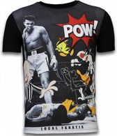Ali vs. Cartoons - Digital Rhinestone T-shirt - Zwart