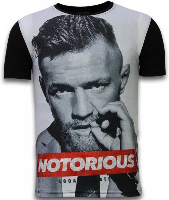 Notorious - Digital Rhinestone T-shirt - Zwart