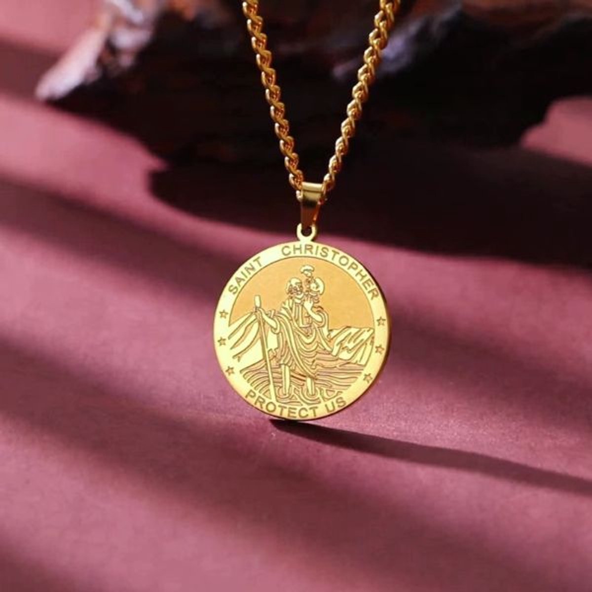 Ketting Christoffel Goudkleur