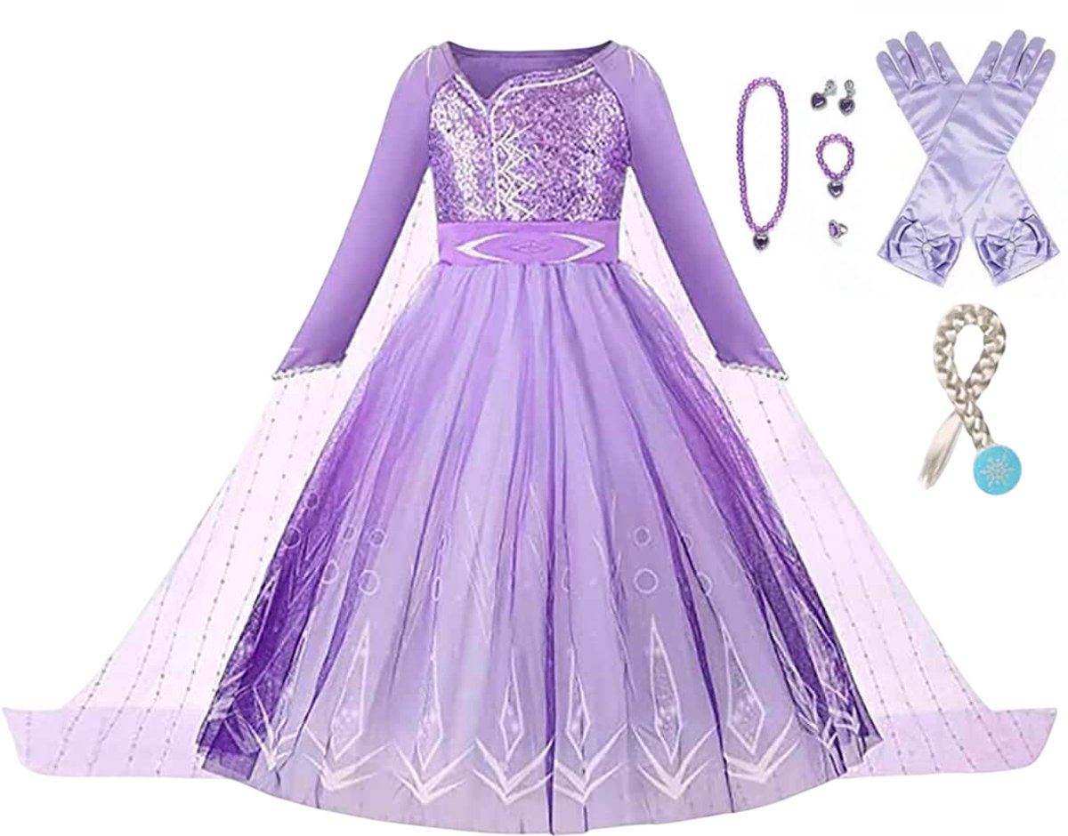 Frozen verkleedkleding - Het Betere Merk - prinsessenjurk meisje - verkleedkleren meisje - Elsa jurk - prinsessen speelgoed - maat 92/98