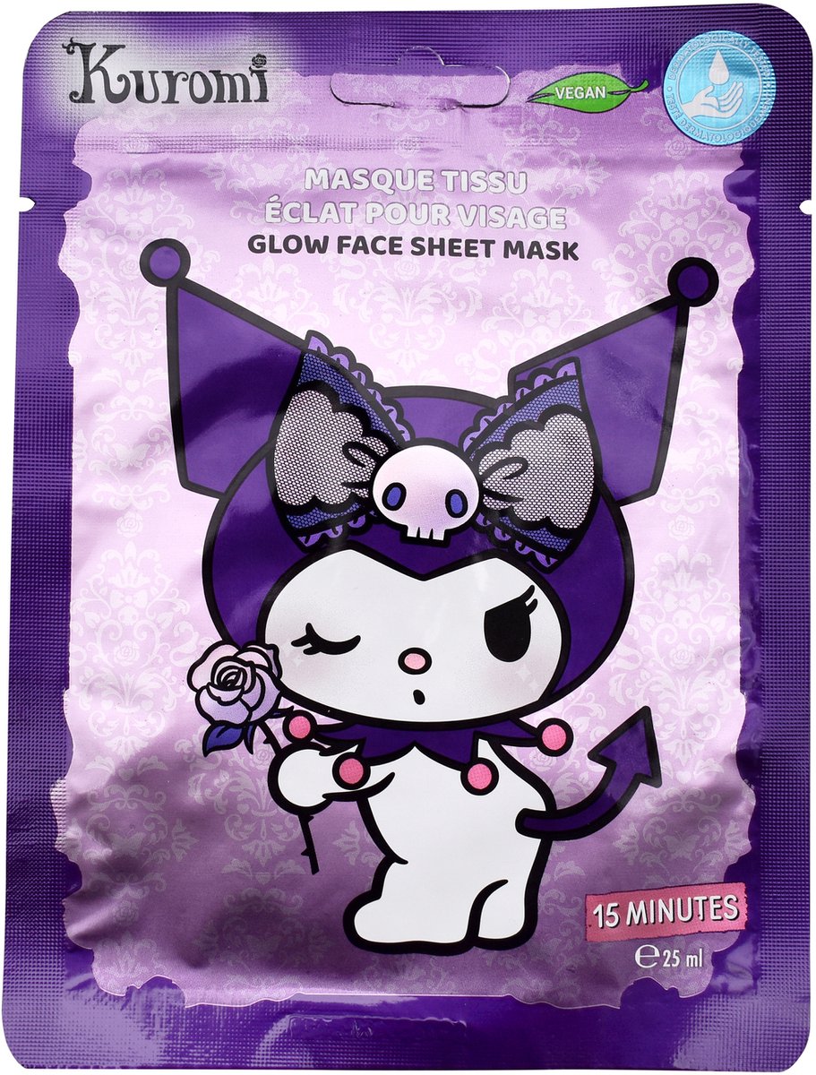 Kuromi Gezichtsmasker - Hyaluronzuur - Lavendelextract - Enkelvoudige verpakking