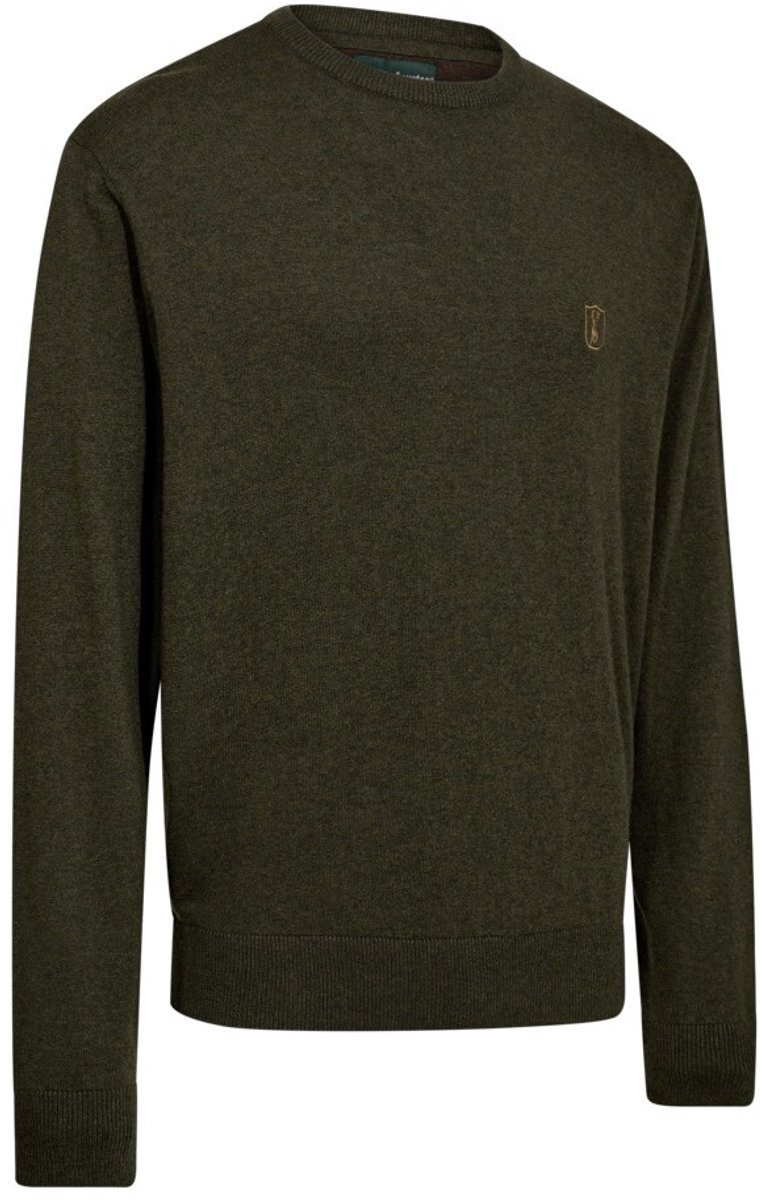 8117 Deerhunter Harrington O-neck Knit Forest Ember Melange Oranje