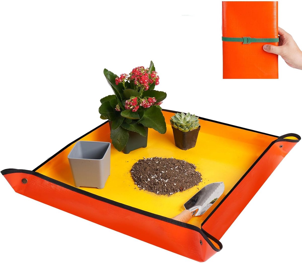 Verpotmat voor Kamerplanten – Opvouwbare en Draagbare Verplantmat tegen Potgrond Geknoei – Ideaal voor Vetplanten – Tuincadeau voor Plantenliefhebbers (27" x 27")