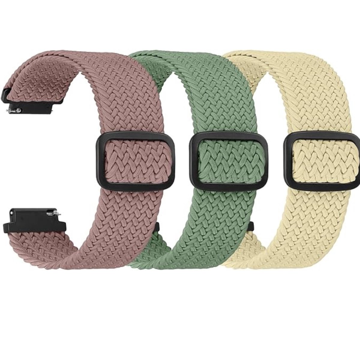 Elastisch nylon vervangend horlogebandje 18 mm, horlogebandjes met snelsluiting, zacht stoffen verstelbaar luchtdoorlatend sportbandje voor dames en heren