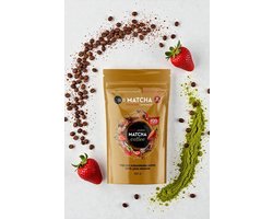 Matcha Premium Japanse Koffie – Latte & Koffiemelange met Aardbeiensmaak – 100 g
