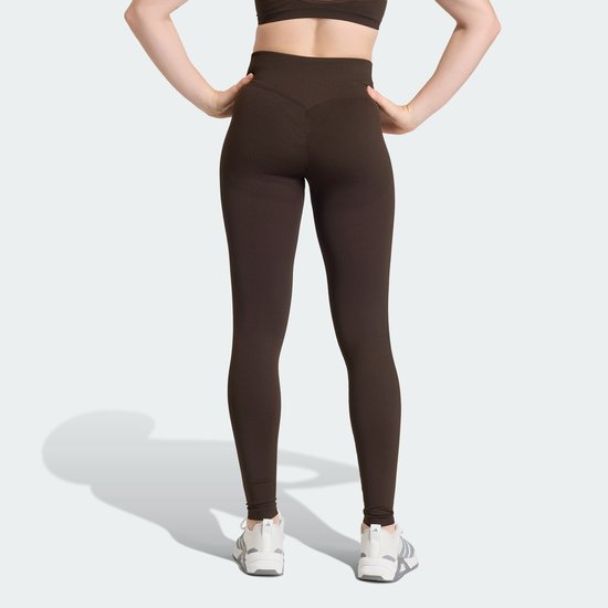 Adidas Performance Workout Essentials Knit Scrunch 7/8 Legging - Dames - Bruin van Adidas — afbeelding 4