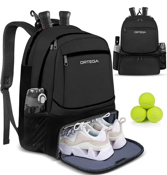 Padeltas - Padelrugzak - Padelzak - Padel rugzak - Zwart