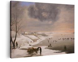 Artaza Canvas Schilderij Winterlandschap – 60×40 cm – Wanddecoratie Schaatsers – Muurdecoratie Oude Meesters – Decoratie Paarden Op Het Ijs Artaza Canvas Schilderij Winterlandschap – 60×40 cm – Wanddecoratie Schaatsers – Muurdecoratie Oude Meesters – Decoratie Paarden Op Het Ijs