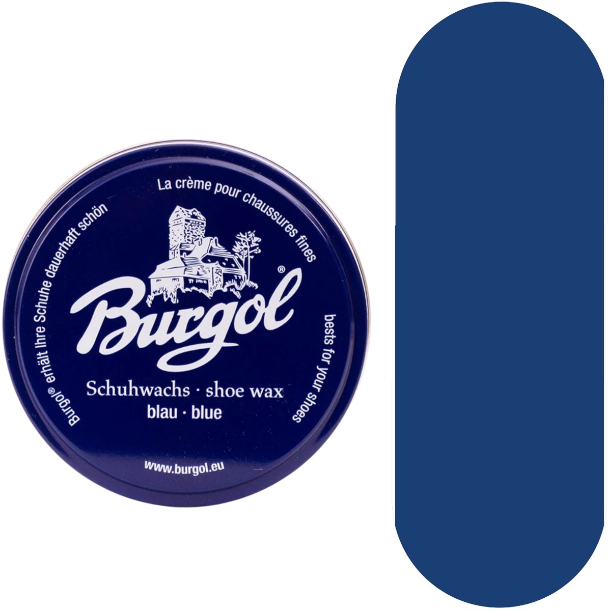 Burgol Shoe Wax - Schoenwax voor hoogglans en bescherming - 100ml - (045) Blauw