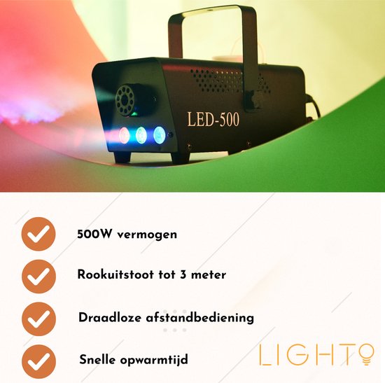 U'King 1500 W Rookmachine RGB 6 LED Fog Machine met Afstandsbediening DJ Disco Kerst Podium Effect Bruiloft Fogger machine  39