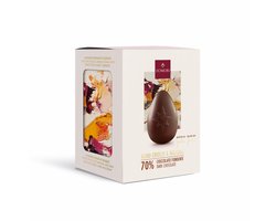 Domori - Gianluca Franzoni Luxe Pure Chocolade Paasei 70% Cacao – Ecuador Criollo Dark Chocolate Ei – Premium Chocolade Cadeau met Verrassing – 70 g