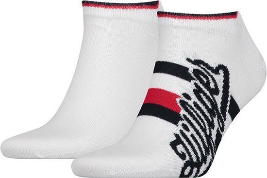 Tommy Hilfiger - Heren - 2-Pack Sneaker Sokken - Wit - 39-42 | bol.com