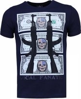 AK-47 Dollar - Rhinestone T-shirt - Navy