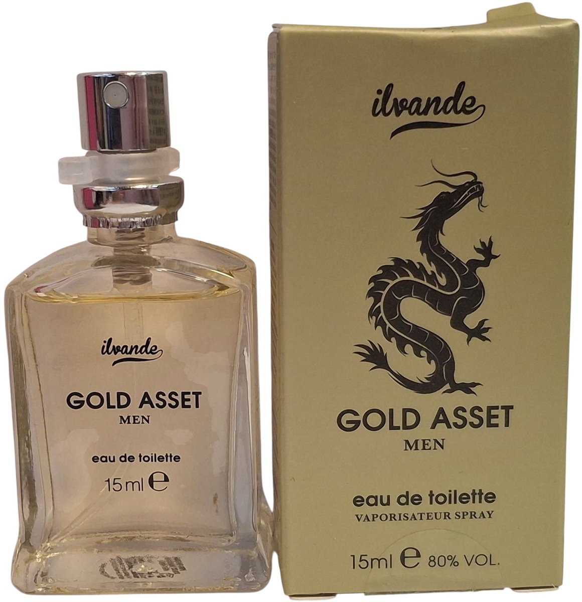 Ilvande Gold Asset For Men Eau de Toilette - Klein Flesje Parfum - 15ml