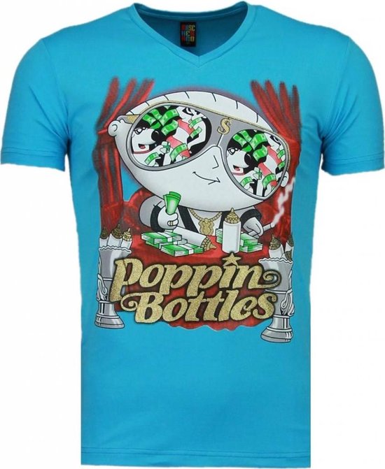 Local Fanatic Poppin Stewie - T-shirt - Blauw Poppin Stewie - T-shirt - Blauw Heren T-shirt