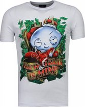 Rich Stewie - T-shirt - Wit