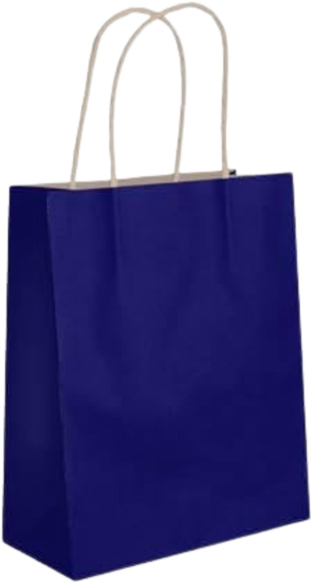 Imperatoris - Geschenktas - bluaw - Cadeauverpakking - Cadeaupapier - Cadeautasjes - Papieren Tassen - Gift Bag - Met Handvat - Kraft Tas - 18 x 22 cm - 10 Stuks