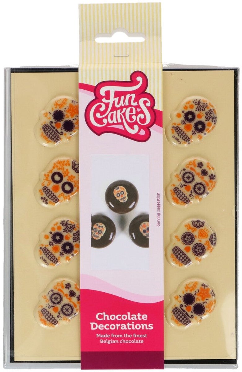 FunCakes Chocolade Decoraties - Halloween - Day of the Dead - Set/12
