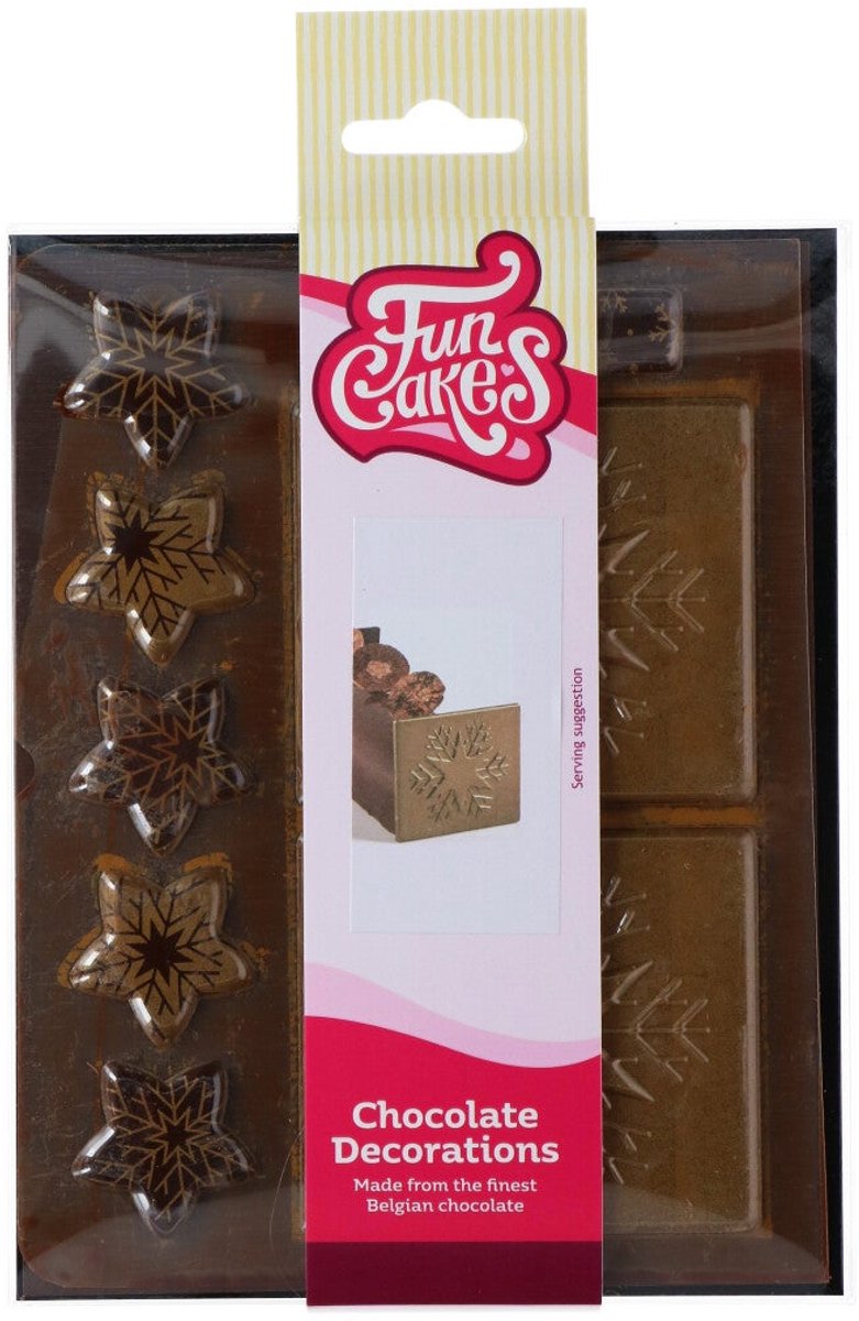 FunCakes Chocolade Decoraties - Feestelijke Ster - Set/7