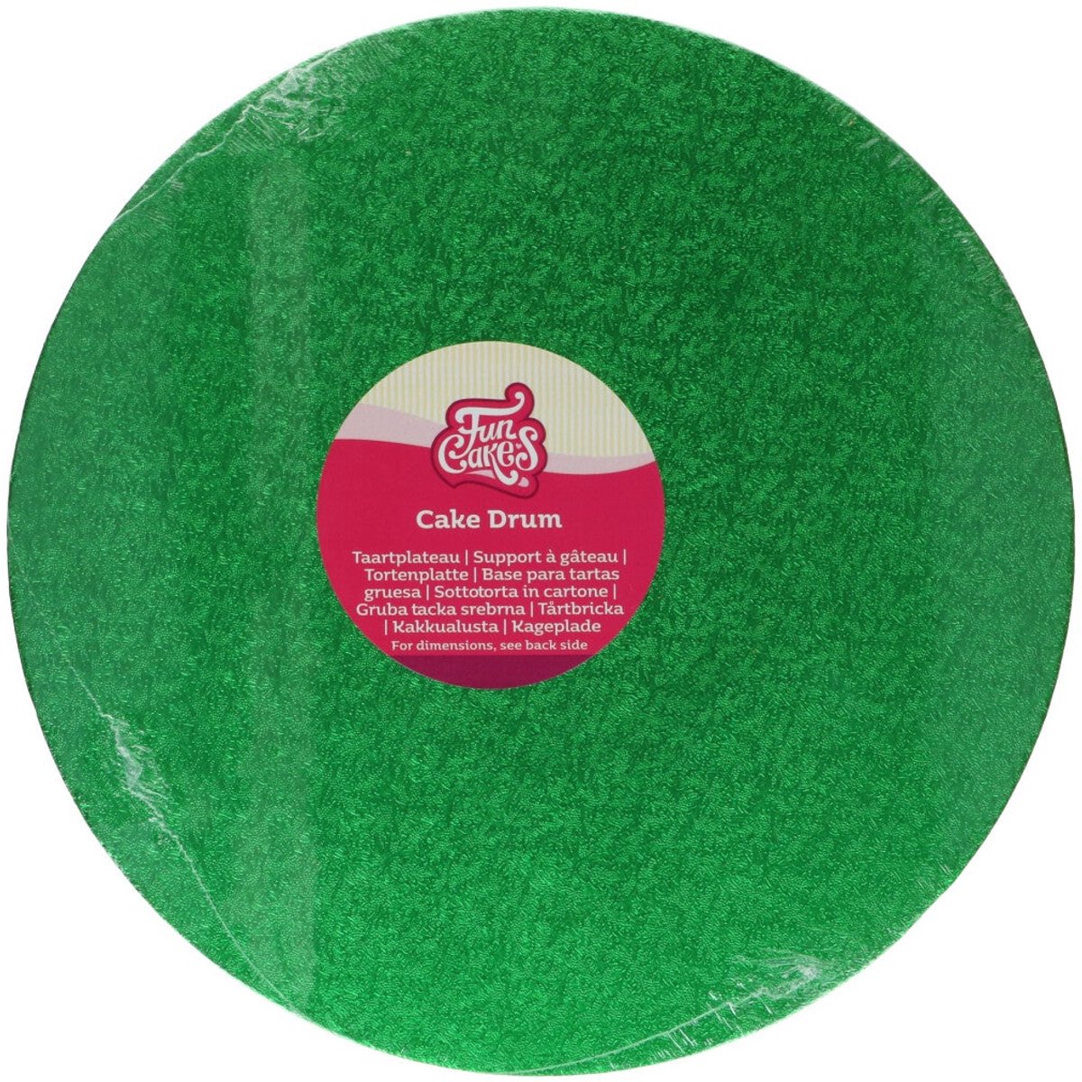 FunCakes Cake Drum - Taartplateau - Rond - Groen - Ø30,5 cm