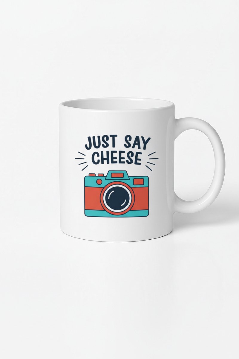 Just Say Cheese! Fotografie Mok - Uniek Design Cadeau