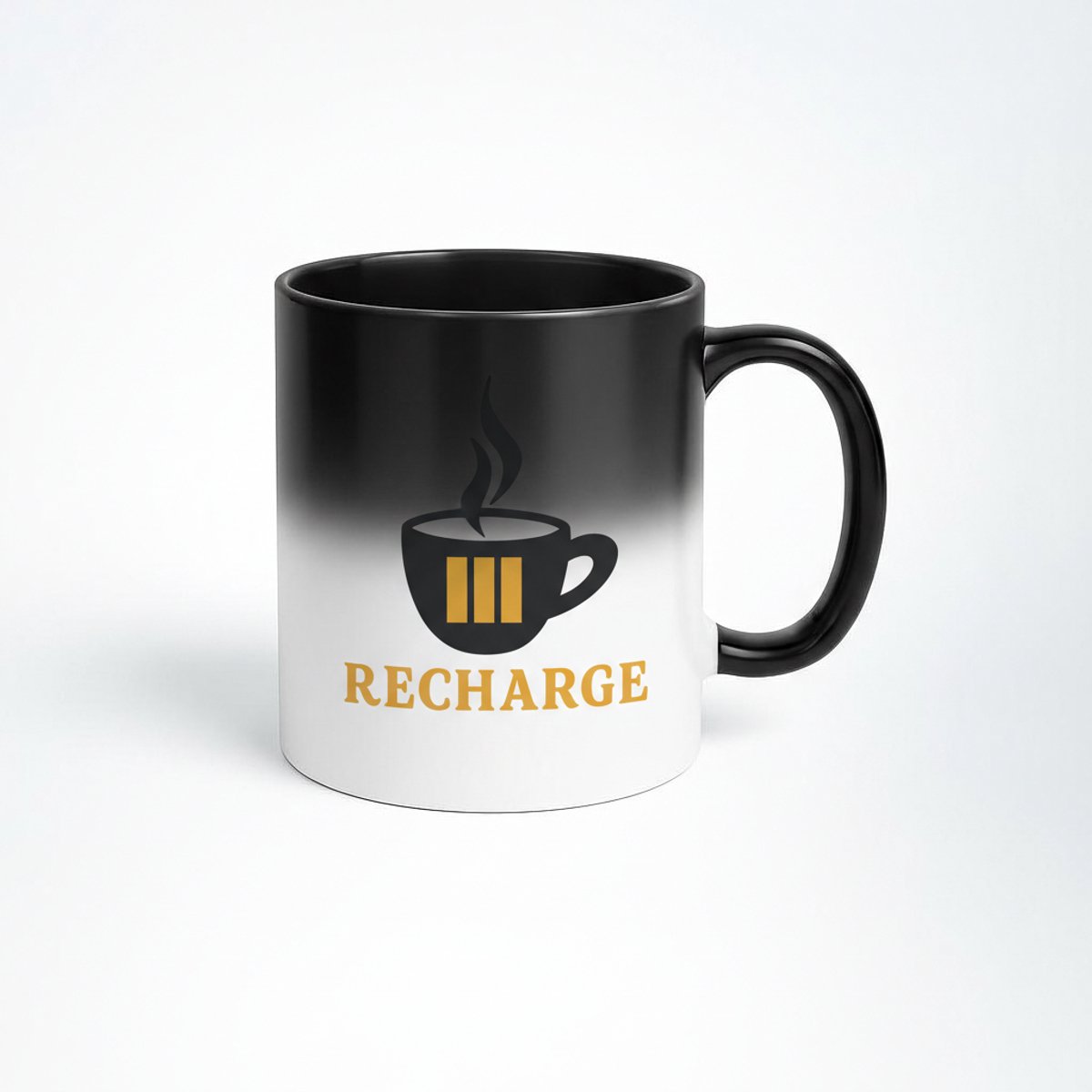 Recharge Magic Mug - Kleur Veranderende Koffiemok met Koffie en Batterij Design