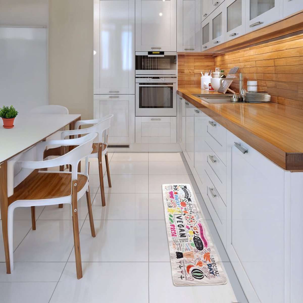 Bosdela keukentapijt, veganistisch, 50x200 cm Wasbare keukenkleden - Vloerkleden - Keukentapijten - Keukenmatten - Keukenlopers