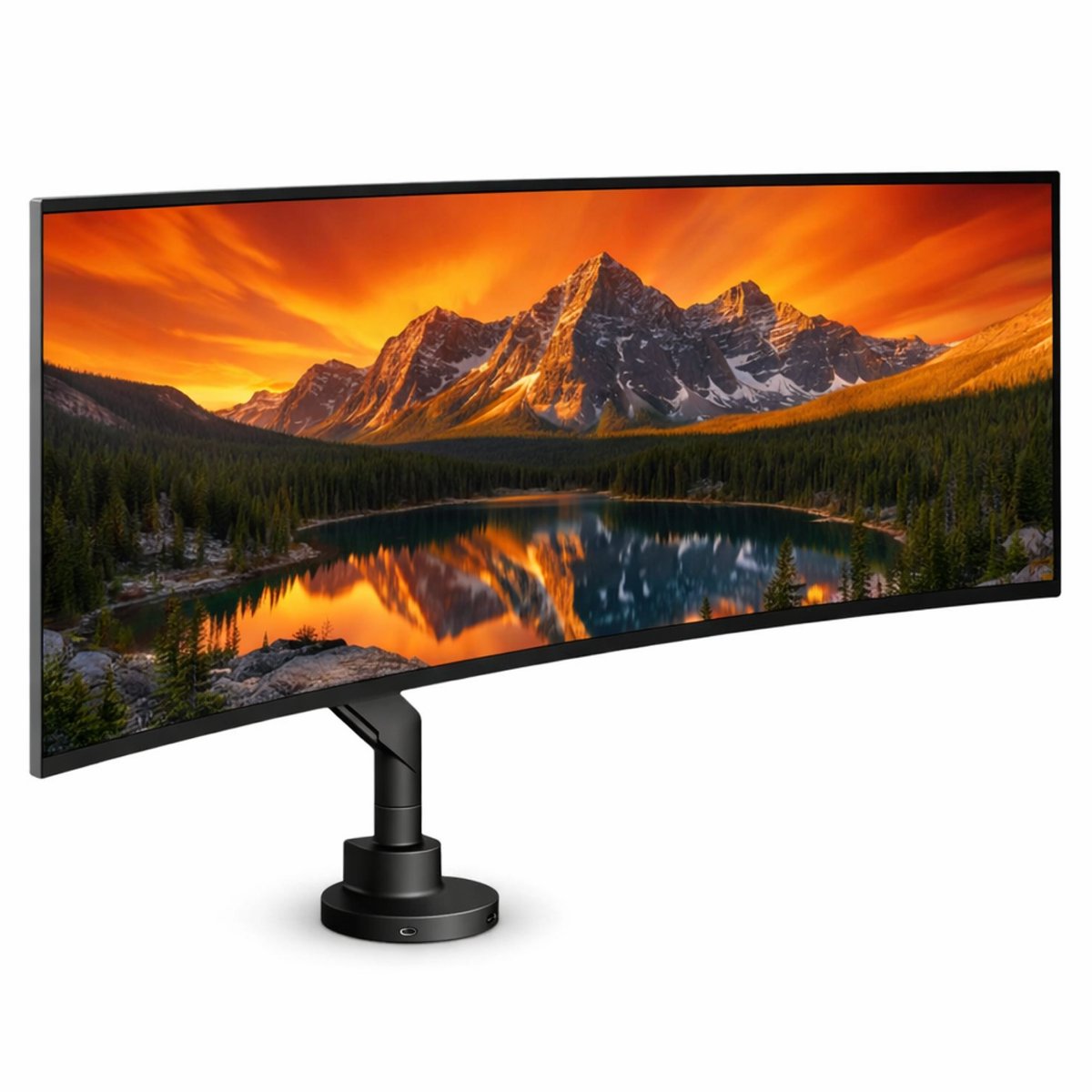 Skoov Monitor Arm met gasveer - Tot 57 Inch & 27KG - Wide screen - Beugel voor 1 scherm - Monitor - Stand - Houder - Steun - Extra stabiel - Zwart