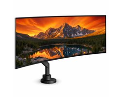 Skoov Monitor Arm met gasveer - Tot 57 Inch & 27KG - Wide screen - Beugel voor 1 scherm - Monitor - Stand - Houder - Steun - Extra stabiel - Zwart