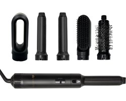 Qualista Multistyler - Zwart - 1000 Watt - 5 opzetstukken - krultang 5 in 1 - airwrap