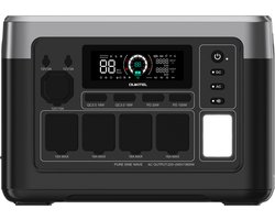 OUKITEL P1000 PLUS Draagbare Powerstation - 1800W - 1024Wh LiFePO4-batterij - App-besturing - Snel Opladen - Zwart