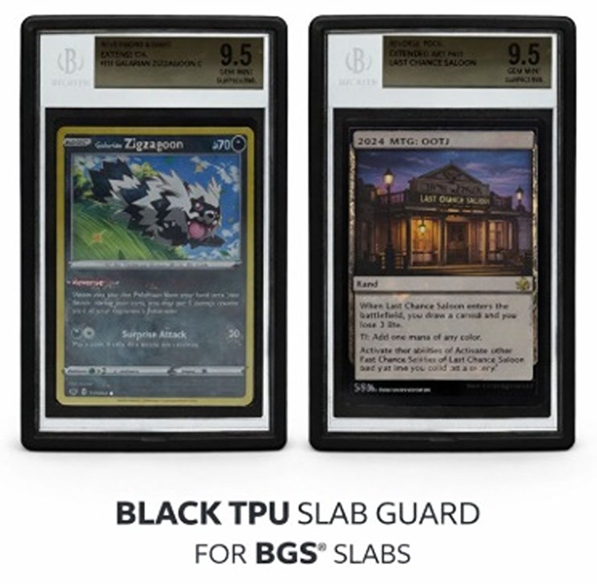 BGS Slab Guard Zwart / Slab Bumper – Bescherming voor TCG, MTG & Yu-Gi-Oh! Graded Cards – TCG Card Protector